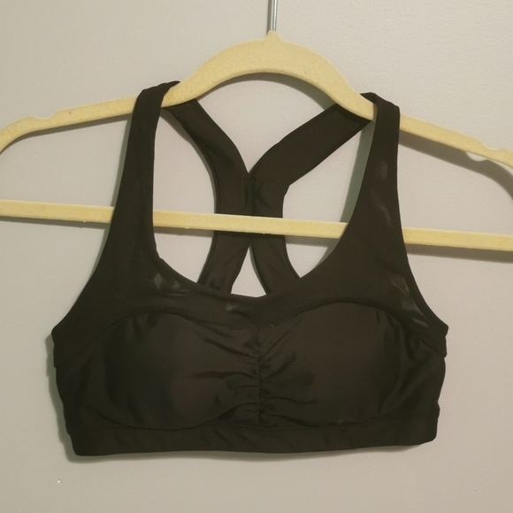 ROXY Sports Bra Bikini Top Racerback Black Small - Picture 1 of 5